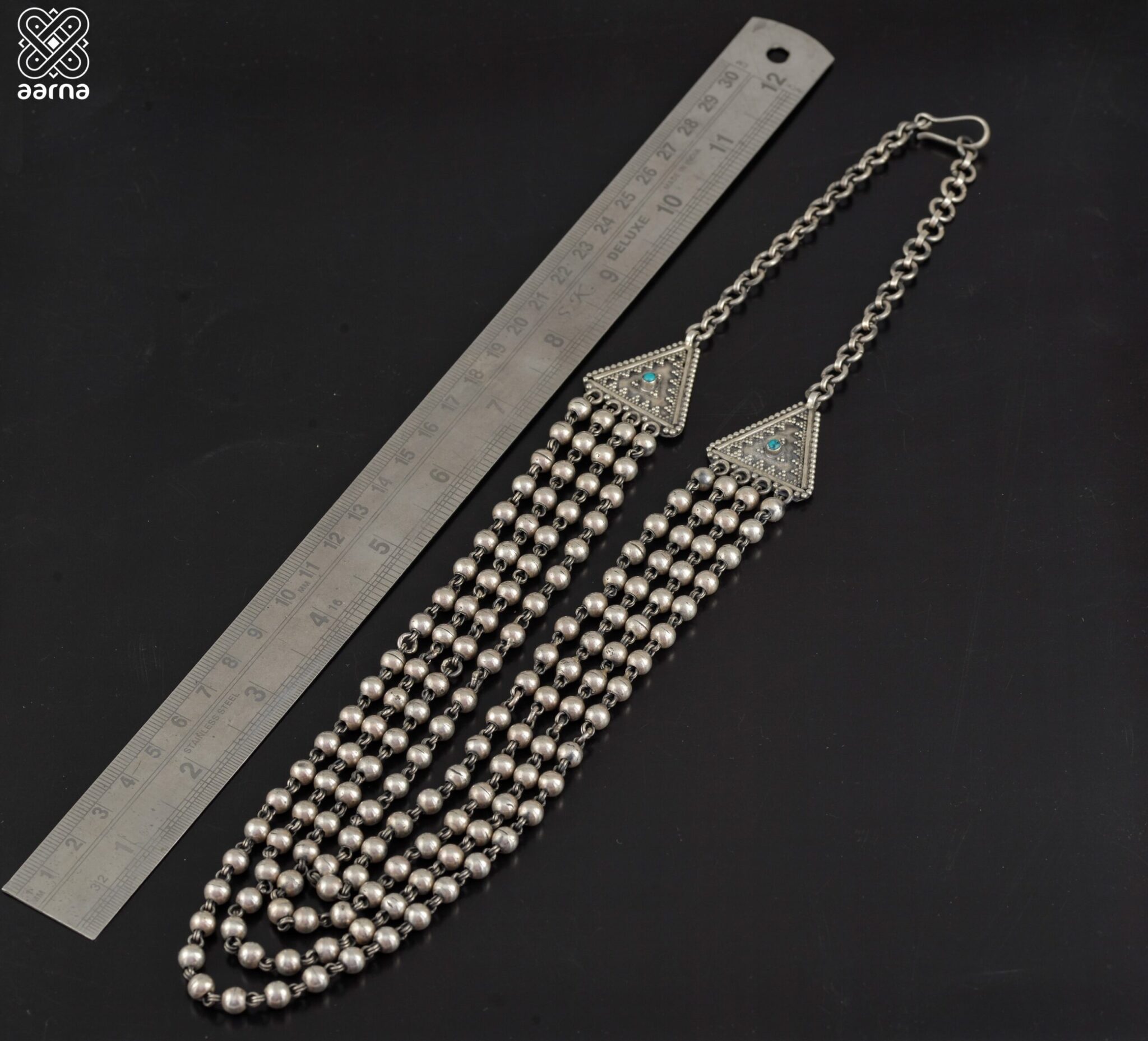 Smaya - Silver Layered Necklace - Aarna Store