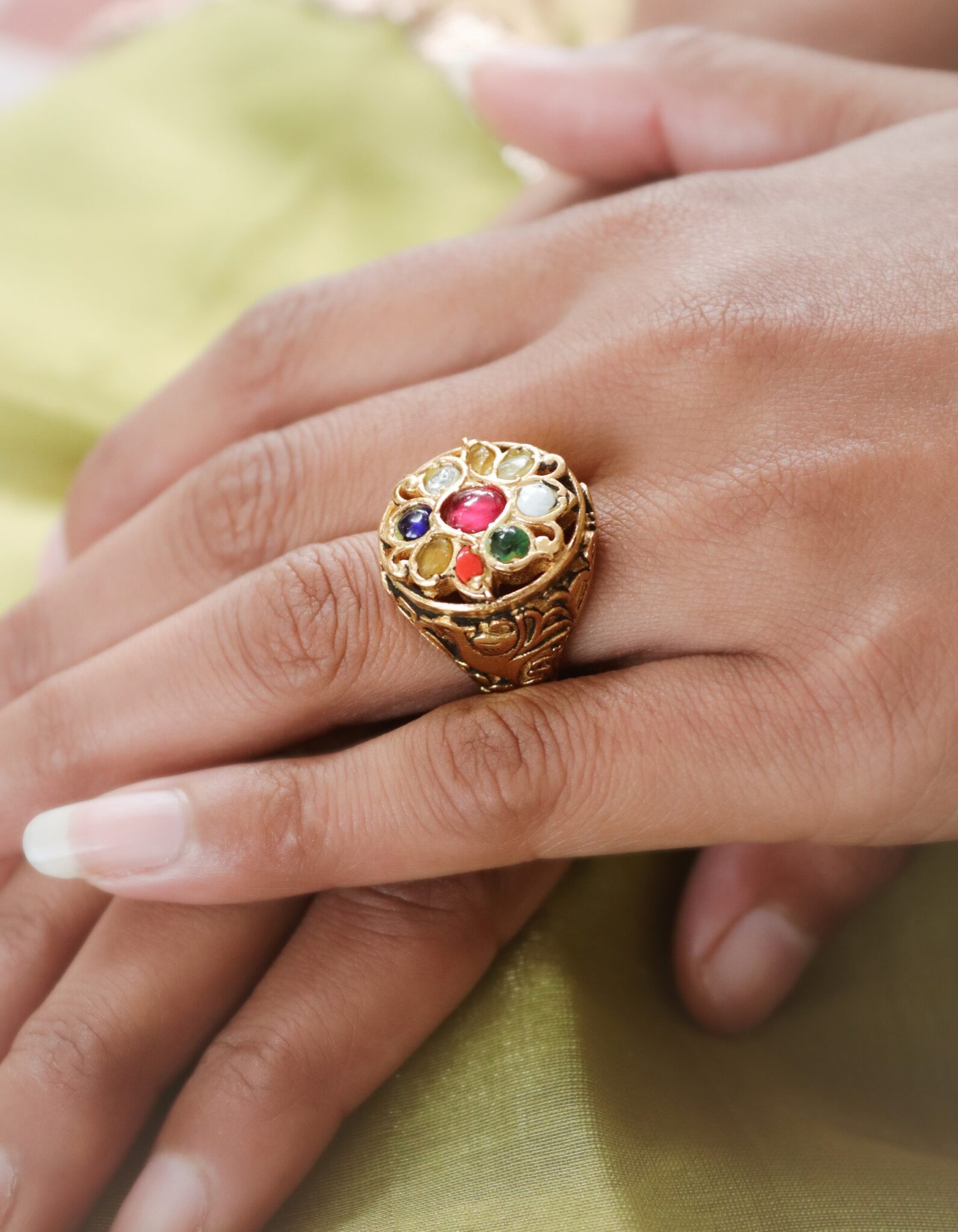 The Vorra Navratna Latest Gold Ring For Men's – Welcome to Rani Alankar
